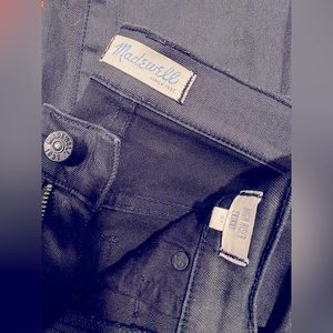 Madewell High Riser Skinny Jeans, Coated Black